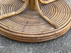 Portemanteau perroquet en rotin 1970