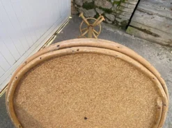 Portemanteau perroquet en rotin 1970