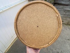Portemanteau perroquet en rotin 1970