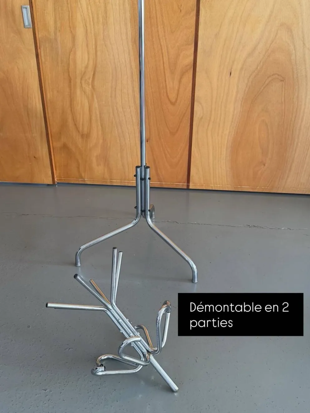 Portemanteau perroquet métal chromé