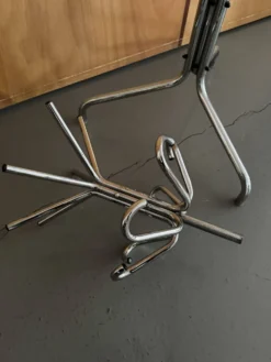 Portemanteau perroquet métal chromé