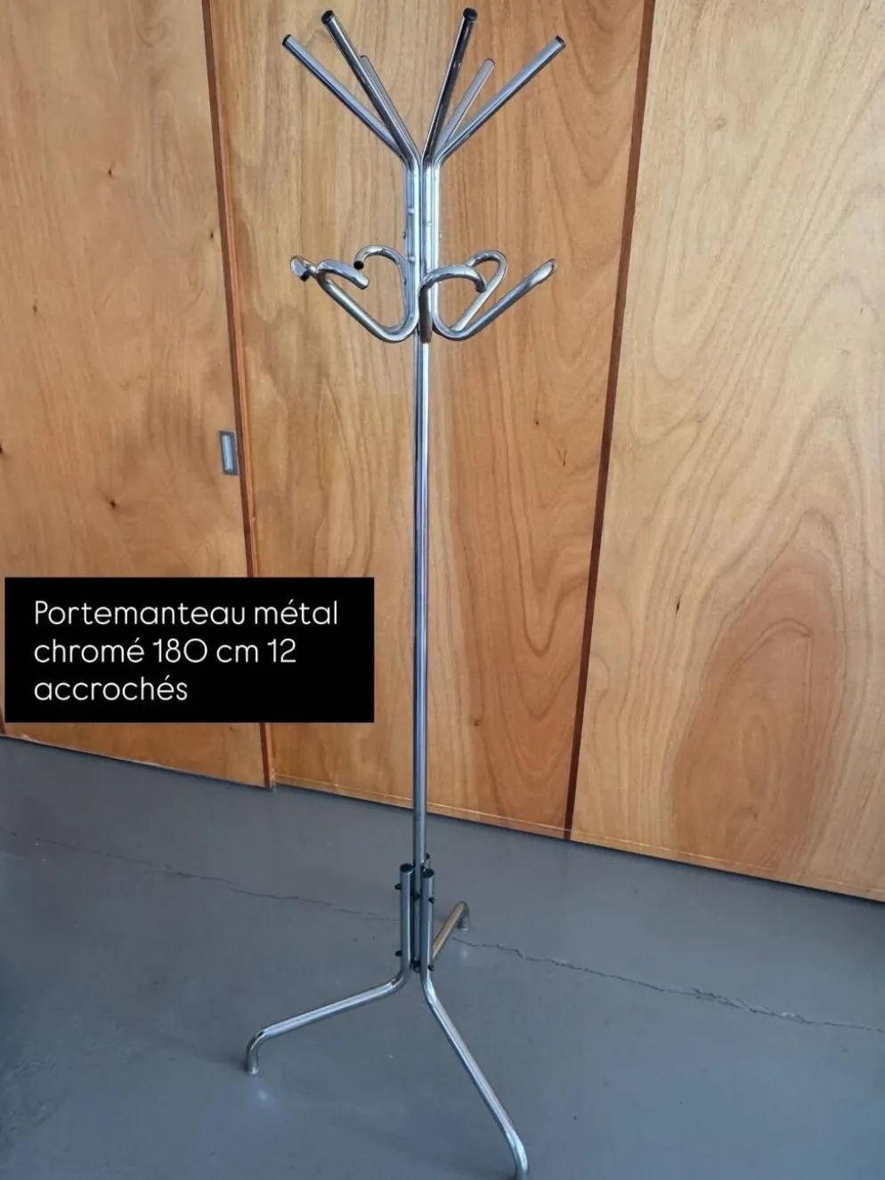 Portemanteau perroquet métal chromé