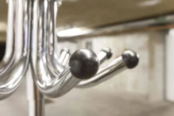 Porte manteau 1960 perroquet 16 patères industriel métal chromé rotatif