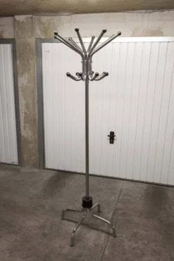 Porte manteau 1960 perroquet 16 patères industriel métal chromé rotatif