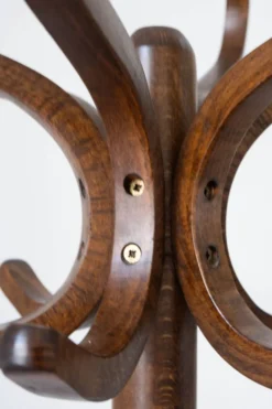Porte manteau perroquet pivotant Baumann, bois foncé.