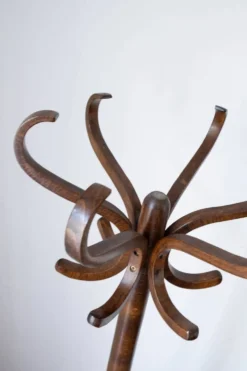 Porte manteau perroquet pivotant Baumann, bois foncé.