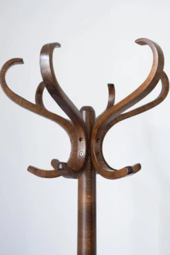 Porte manteau perroquet pivotant Baumann, bois foncé.