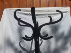 portemanteau perroquet, teinte bois foncée