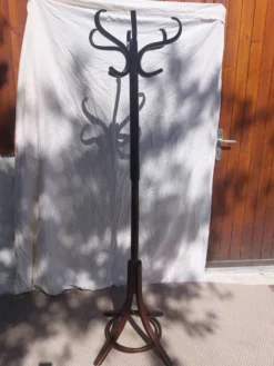 portemanteau perroquet, teinte bois foncée