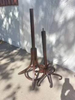 portemanteau perroquet, teinte bois foncée