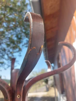 portemanteau perroquet, teinte bois foncée