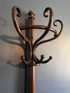Portemanteau perroquet Thonet en bois courbé