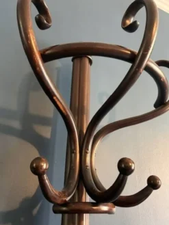 Portemanteau perroquet Thonet en bois courbé