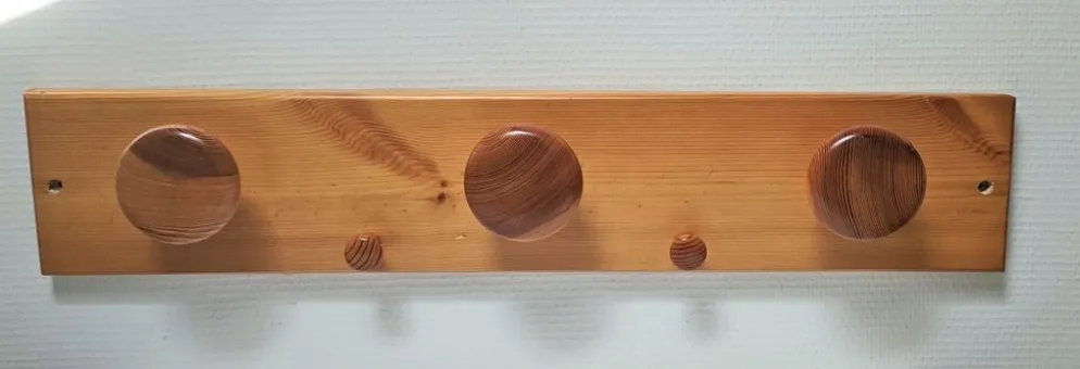 Portemanteau pin massif design années 80-90
