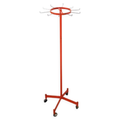 Porte-manteau pivotant sur roulettes, design danois, années 1970, fabriqué au Danemark