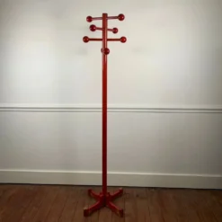 Porte manteau postmoderne rouge, Italie, 1980s