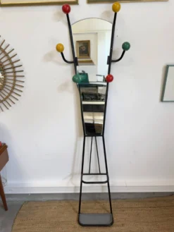 Porte-manteau Roger Féraud avec miroir – années 50/60