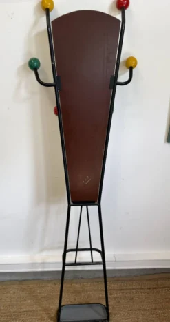 Porte-manteau Roger Féraud avec miroir – années 50/60