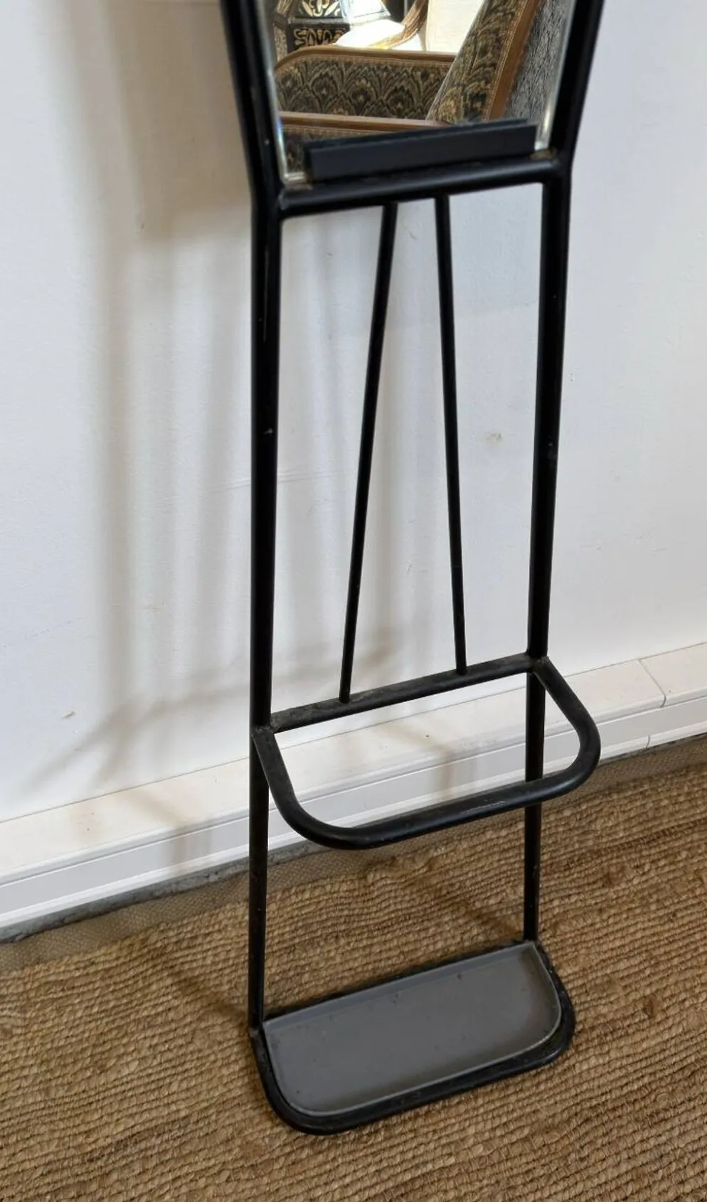Porte-manteau Roger Féraud avec miroir – années 50/60