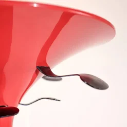 Porte-manteau rouge vif - lampadaire par BBPR pour Kartell, années 1970