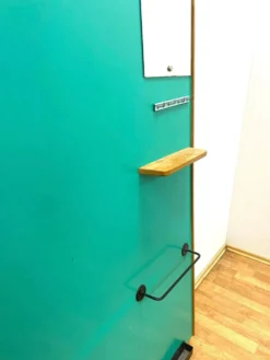Porte-manteau rétro avec miroir, années 1960, Tchécoslovaquie