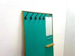 Porte-manteau rétro avec miroir, années 1960, Tchécoslovaquie