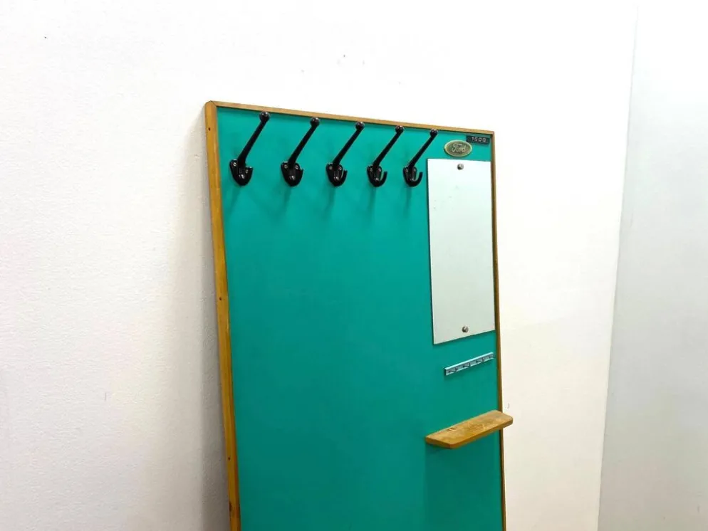 Porte-manteau rétro avec miroir, années 1960, Tchécoslovaquie