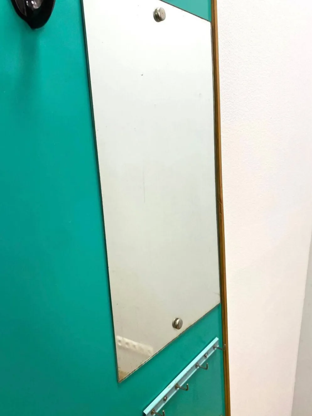 Porte-manteau rétro avec miroir, années 1960, Tchécoslovaquie