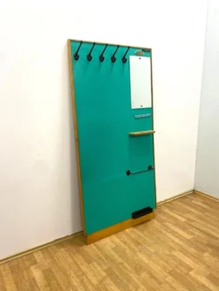 Porte-manteau rétro avec miroir, années 1960, Tchécoslovaquie