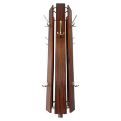 Porte-manteau scandinave en palissandre et aluminium, design milieu du siècle - années 1960