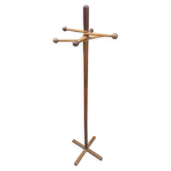 Porte-manteau sculptural en bois – design moderniste années 60