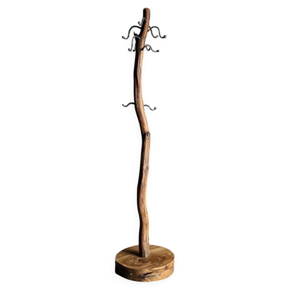 Porte-manteau sculptural - Porte-manteau en bois de chêne