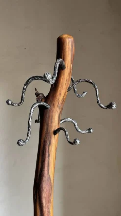 Porte-manteau sculptural - Porte-manteau en bois de chêne