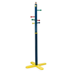 Porte-manteau style Memphis en forme de crayon dans le goût de Pierre Sala, années 80-90