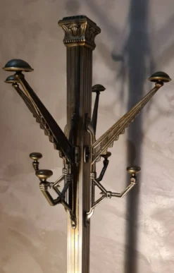 porte manteau sur pied bronze et laiton art deco 195x30 10kg tres beau et