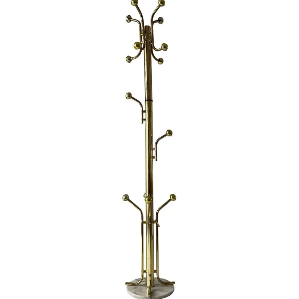 Porte-manteau sur pied en plexiglas avec base en marbre, années 1960, Allemagne