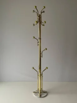 Porte-manteau sur pied en plexiglas avec base en marbre, années 1960, Allemagne
