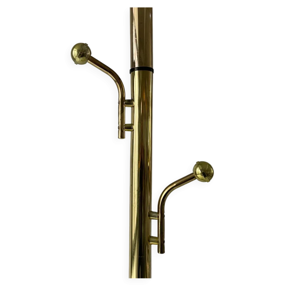 Porte-manteau sur pied en plexiglas avec base en marbre, années 1960, Allemagne