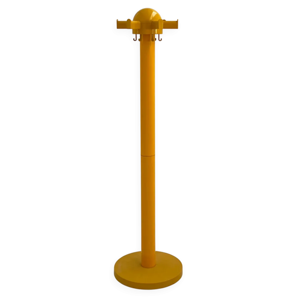 Portemanteau sur pied jaune Modèle 4653 de Kartell, 1970