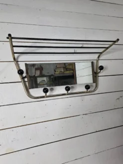 Porte manteau vintage a miroir pivotant des années 60
