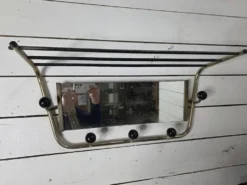 Porte manteau vintage a miroir pivotant des années 60