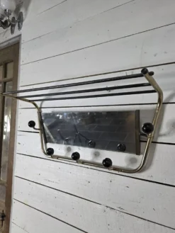 Porte manteau vintage a miroir pivotant des années 60