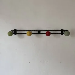 Portemanteau vintage boules en bois