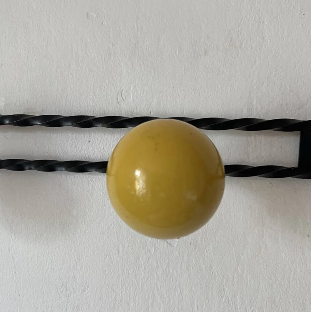 Portemanteau vintage boules en bois