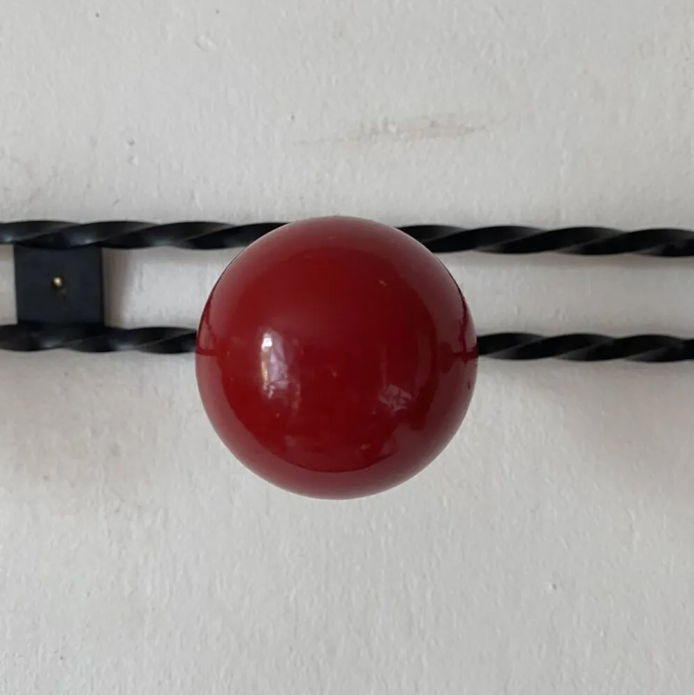 Portemanteau vintage boules en bois