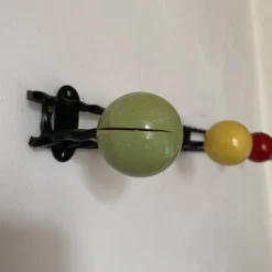 Portemanteau vintage boules en bois