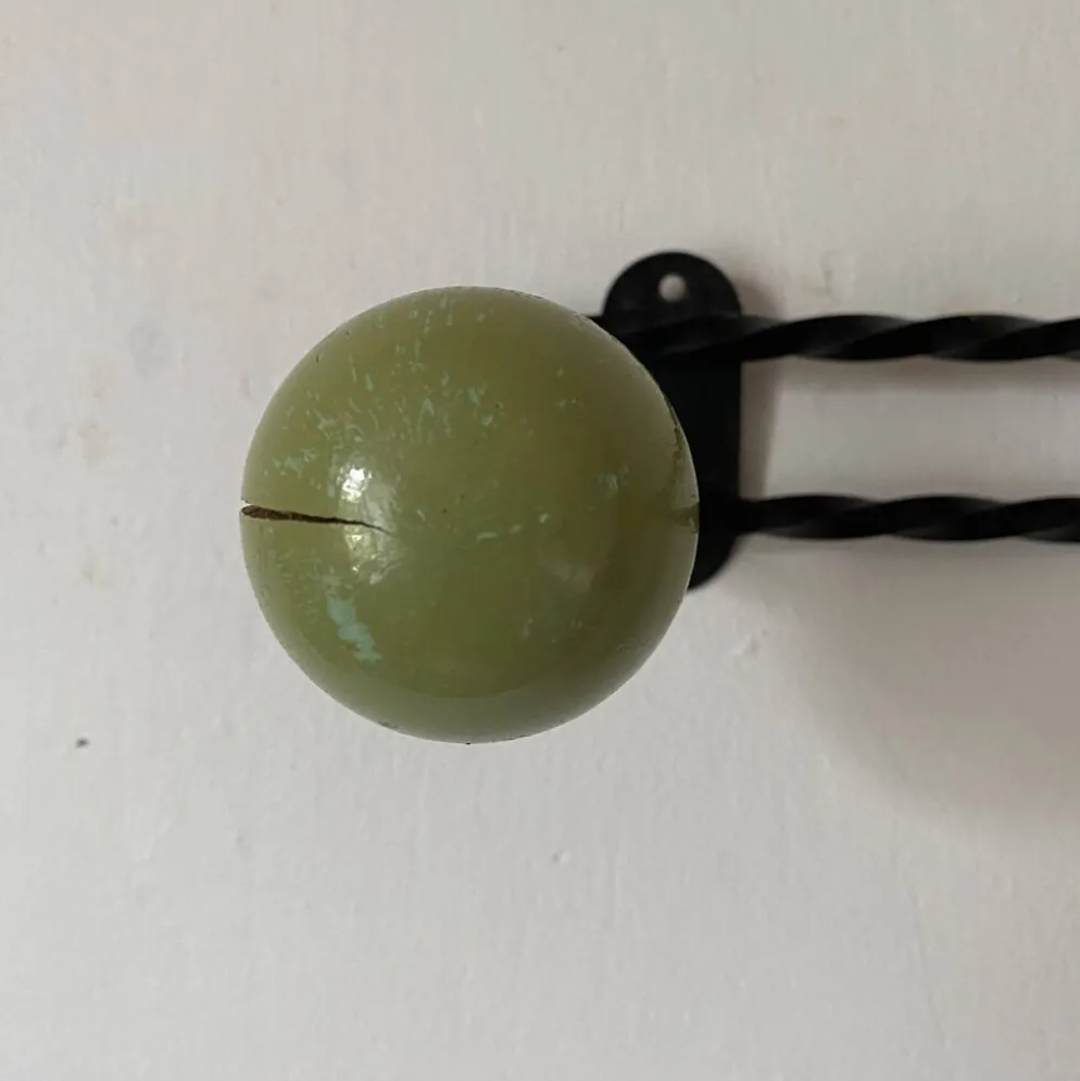 Portemanteau vintage boules en bois