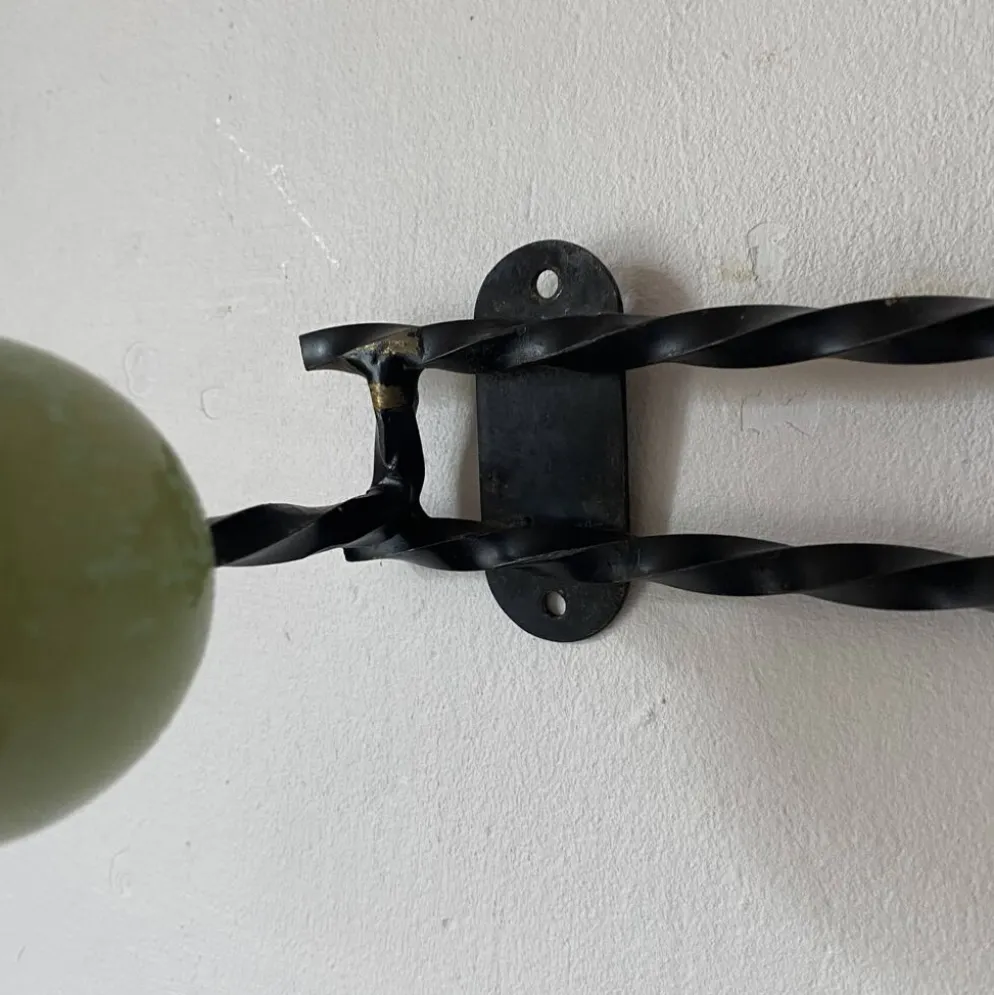 Portemanteau vintage boules en bois