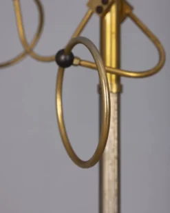 Porte-manteau vintage des années 1960 en laiton doré, design italien