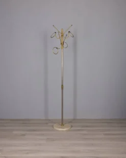 Porte-manteau vintage des années 1960 en laiton doré, design italien